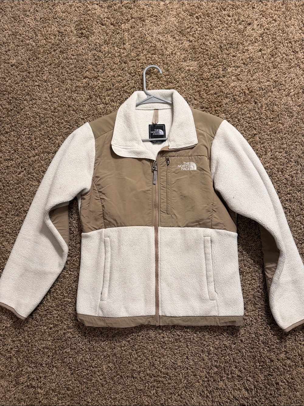 The North Face Cream & Tan Teddy Fleece Jacket